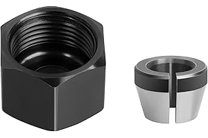 MEKILYN 671361001 Collet Nut and 671362001 Collet Cone Sleeve Combo Compatible With Ridgid R2400 R2401 R86044 R860443 Laminate Trimmers Router - 1 pack