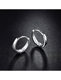 MASOP - Pendientes de plata de ley bañados en oro de 14 quilates, hipoalergénicos, pendientes de aro pequeños, para cartílago de 0.512 in