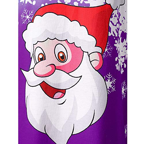 image for Christmas Santa Claus Blouse Franterd Women Xmas Lace Panel Splice Hen