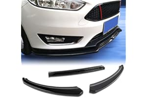 HK5 EPARTS 3 Pieces Black Front Bumper Lip Spoiler Splitter Body Kit Protection Fit for 2012-2018 Ford Focus