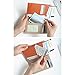 Genuine Leather RFID Blocking Passport Case No Skimming Currency Wallet Sky Blue