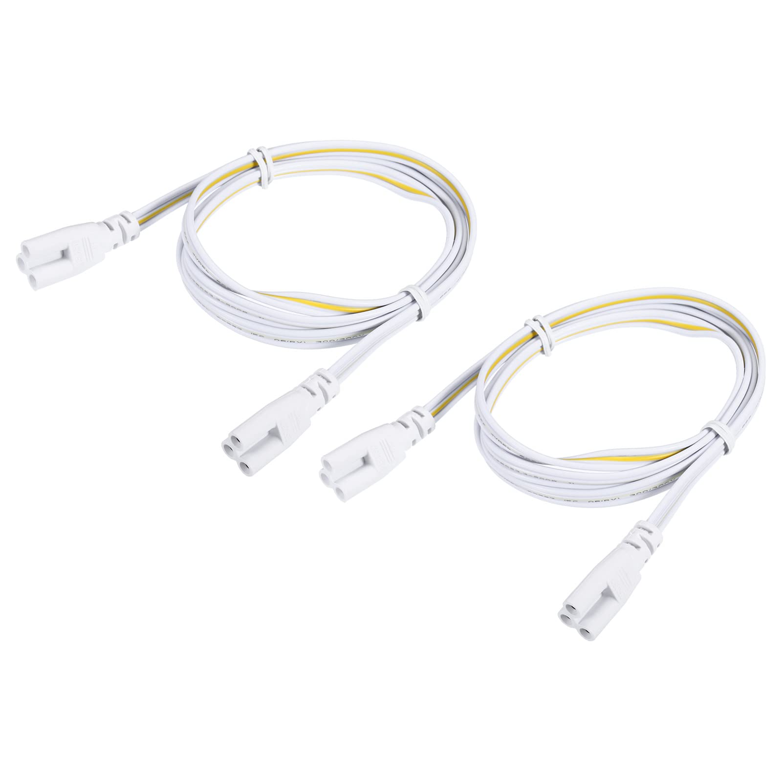 YOKIVE 6 Pcs T5 T8 LED Tube Connector Cable, Extendable Cord with Double End Connect Light Tubes, Great for LED Integrated Tubes (White, 3.28-Feet)