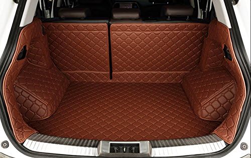 Auto mall Waterproof Custom Trunk Protector Cargo Mat Trunk Liner Full Covered Trunk Mats Cargo Liners Leather Boots Liner Pet Mats for Mercedes ML Class ML320 ML350 ML400 ML450 ML500 2012-2015(Brown)