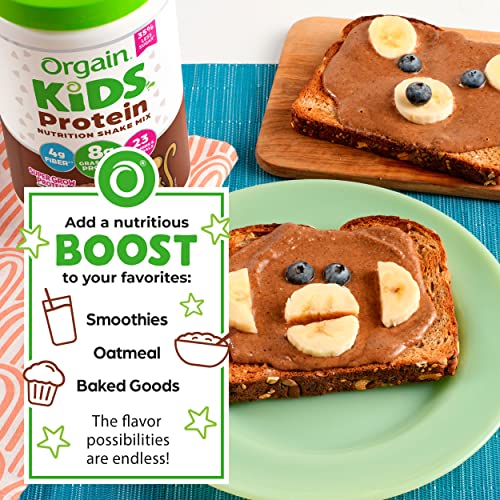 Orgain Kids Protein Powder Shake Mix, Chocolate Brownie 8g Dairy