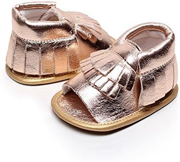 WAZZIT Infant Baby Boys Girls Moccasins Tassels Soft Sole Anti-Slip Summer Prewalker Toddler Sandals