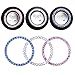 Yacoto 3 Pack Car Bling Ring Interior Crystal Rhinestone Bling Car Accessories Decor for Auto Start Engine Ignition Button Key & Knobs, Bling for Car Interior, Unique Gift for Women