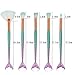 Bisnuy Makeup Brushes Set 11PCS 3D Mermaid Makeup Brush Cosmetic Brushes Eyeshadow Eyeliner Blush Brush