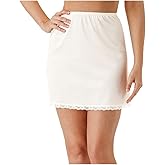 Shadowline Women's Nylon Essentials 15 Inch Half Slip 2715 M White