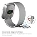 YOCHOS for Fitbit Versa Bands Women Men Small Large, Milanese Loop Stainless Steel Metal Replacement Bracelet Strap with Unique Magnet Lock Accessories Wristbands for Fitbit Versa Fitness Smart Watch