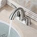 Spring Two-Handle Bathroom Faucet with Drain Assembly and Faucet Supply Lines, Brushed Nickel,14262