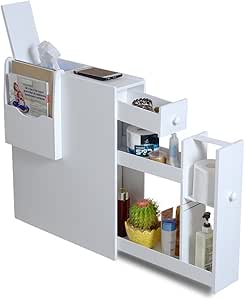 Amazon.com: Organizedlife Slim Bathroom Storage Cabinet No Assembly ...