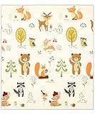 Superjare Rollable Play Mat for Baby, 0.4 Inch Reversible Floor Playmat, Unisex Playroom & Nursery Mat for Infants, Toddlers & Kids Outdoor or Indoor Use