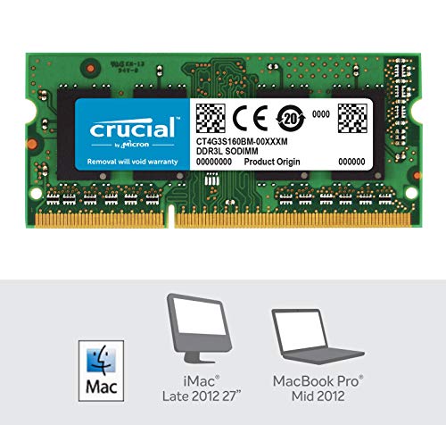 Crucial-CT4G3S160BM-Memoria-para-Mac-de-4-GB-DDR3DDR3L-1600-MTs-PC3-12800-SODIMM-240-Pines