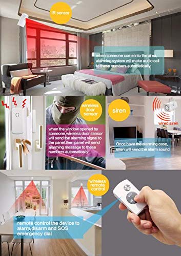 Wireless Autodial Burglar Security Alarm System DIY Kit Home Door Window Motion Detector Sensor