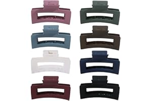 Hair Claw Clips 3.5 inches Hair Clips Matte Color Nonslip Hair Claw Clips,Strong Hold Rectangular Hairpin Set,hair accessorie