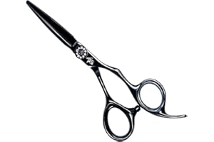 Badass Beard Care Titanium Series Barber Quality Beard Shaping Scissors - 5.25 inches long, Surgical Grade Stainless Steel (HRC 56-57), Hand adjustable tension knob