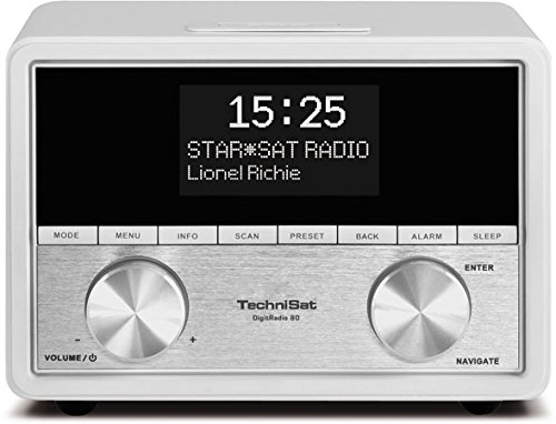 TechniSat Digitradio 80 Radiowecker (DAB+, UKW, USB Ladefunktion, Kopfhöreranschluss, AUX-IN, Sleeptimer, Schlummerfunktion, 