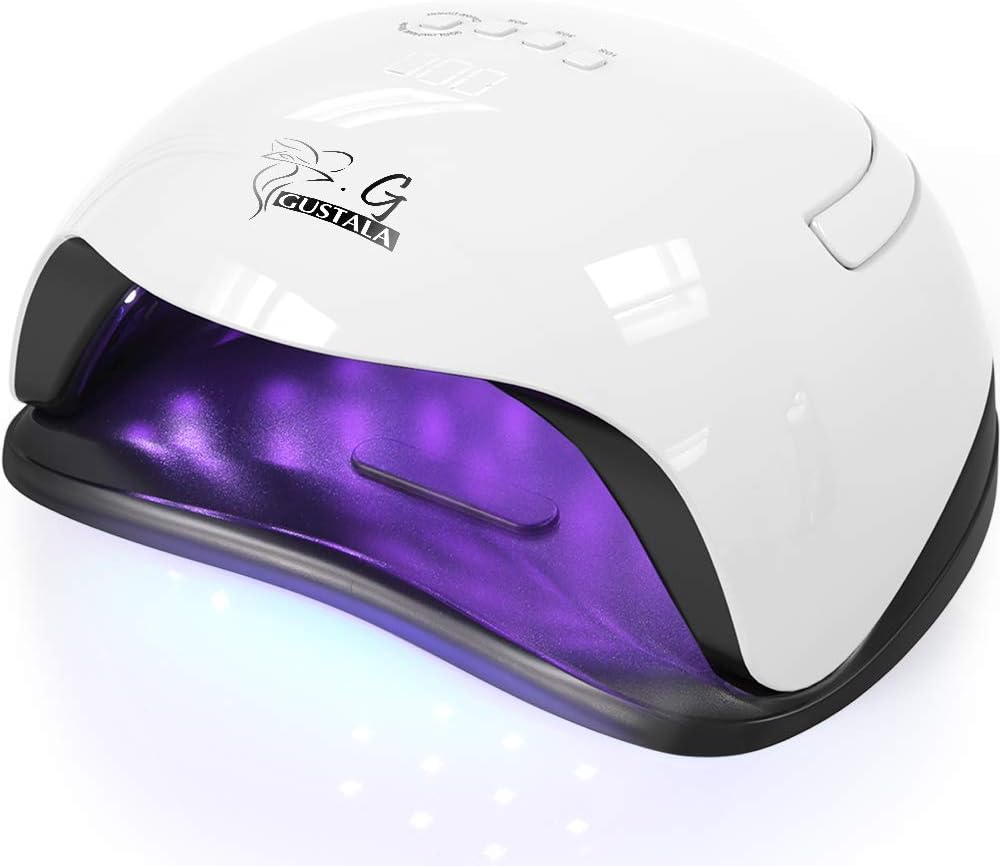 UV LED Nail Lamp Dryer for Gel Polish, Gustala 54W Gel Nail Lamps with 36 Dual Light Source LEDs, 4 Timer Setting Nail Light Fingernail Polish Art Professional