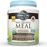 Garden of Life Meal Replacement - Organic Raw Plant Based Protein Powder, Chocolate, Vegan, Gluten-Free, 17.9oz (509 g) Powder