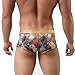 NEARTIME Men's Underwear, Classic Briefs Man Flower Print Boxer Under Wear Full Briefs (L, Gray) …