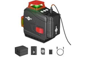 Laser Level,WEIDDW Green Light Laser Level 360 Self Leveling Tool for Construction and Picture Handing,High Precision and Easy to Use