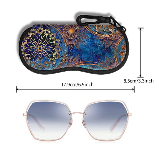 Hion Sunglasses Case Ultra Light Neoprene Zipper Eyeglass Soft