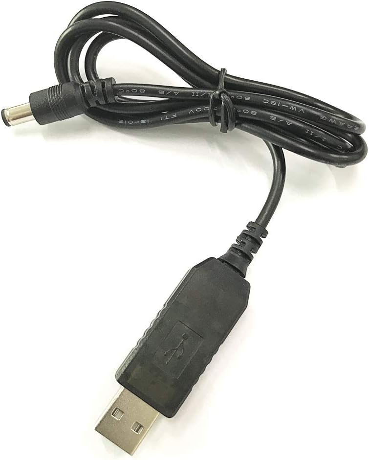 BTECHUSB Smart Convertor Cable (12V) USB Transformer Cable for BTECH DMR-6X2, AnyTone, TYT, Other Devices (Standard 5.5MM Barrel Connector)