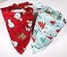 yagopet 2pcs Pet Dog Christmas Bandanas Cotton Soft Snowman Gift Dog Triangle Fit for Small Middle and Large Dogs (Pattern A)