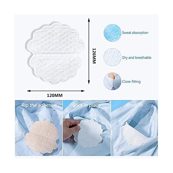 Underarm Sweat Pads - 80PCS Disposable Armpit Sweat Pads Perspiration Pads Sweat Patches Armpit Shields Pads…