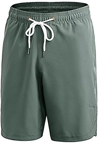FITIBEST Men Shorts Quick Dry Sports Shorts Swim Trunks Beach Shorts with Pockets (XXL, Grey)