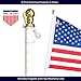 Front Line Flags Flag Pole: 6' Ft White Aluminum Flagpole | Spinning & Tangle Free | Heavy Duty | Wind Resistant and Rust Free Wall Mount Flagpole P/N FL6W
