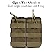 OUTRY M4 M16 AR-15 Type Magazine Pouch Mag Holder - Triple/Double/Single Airsoft MOLLE Mag Pouch - Open Top Version - Double - Tan/Coyote Brown