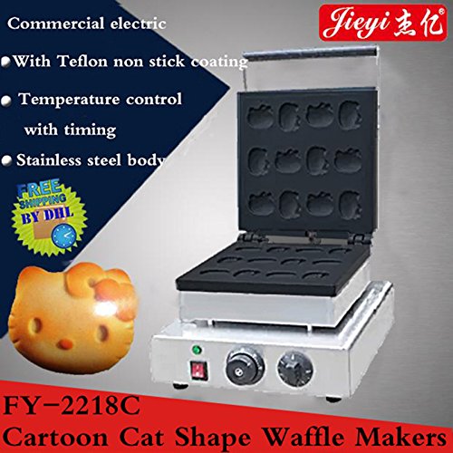 Click Here to See More Images Hanchen Instrument Commercial Hellokitty Shape Cute Cartoon Shape Muffin Waffle Baker Machine Maker (FY-2218C(110V))