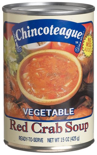 Chincoteague Seafood Vegetable Red Crab Soup, 15-Ounce Cans (Pack of 12)