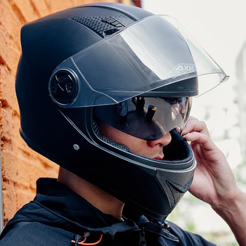 Beauenty Full Face Motorcycle Helmet,Helmets for Adults Motorcycle, for Men & Women with Tinted and Clear, with Removable Winter Neck Scarf, Motorbike Racing Street Bike Helmets