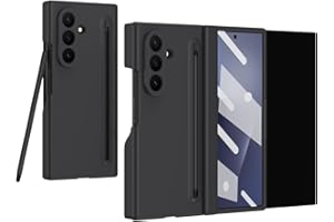Slim Case Compatible with Samsung Galaxy Z Trifold with Stylus and Pen Holder, Built in Privacy Screen Protector and Hinge Pr