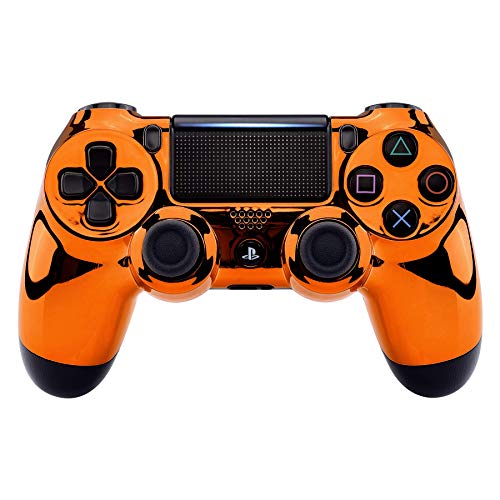 Chrome Orange Playstation 4 PS4 Dual Shock 4 Wireless Custom Controller Chrome Orange Playstation 4 PS4 Dual Shock 4 Wireless Custom Controller