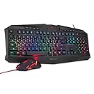 Gaming Mouse Gaming Keyboard Combo S101 Redragon RGB LED Backlit Keyboard and Mouse Set M601 Gaming Mouse and Keyboard Silent 104 Key Computer PC Gaming Keyboard with Wrist Rest (New Improved Version)
