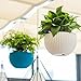 Growers Hanging Basket, Indoor Outdoor Hanging Planter Basket, 10.4 in.Round Resin Garden Plant Hanging Planters Decor Pot (White)