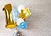 Treasures Gifted Wild One First Birthday Decorations for Safari or Jungle Themed Boys Party Supplies with Gold Blue and Pastel Latex Metallic Number Foil Balloons Banners
