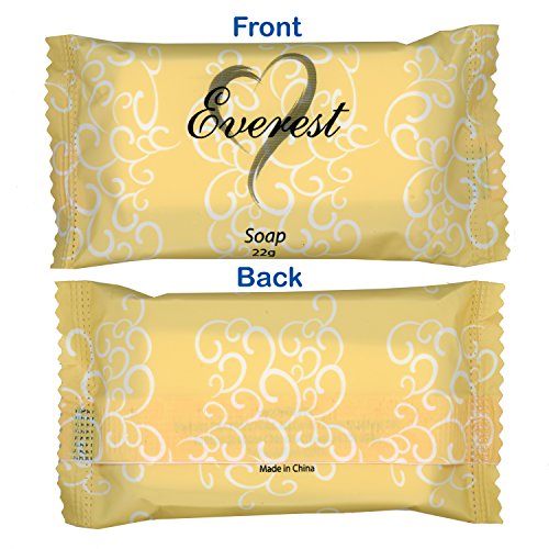 Everest Soap Bars 100 pack 22 grams (.78oz) Individually Wrapped Travel Soap Bar Amenities for Hotels & Motels,Resorts, Guests Toiletries, Bulk Discount Price, Made of Coconut Oil(cocos nucifera oil)