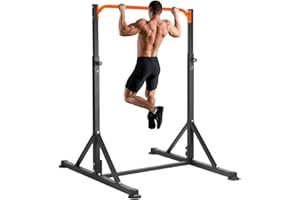 ONETWOFIT Pull Up Station, Power Tower Adjustable Pullup Bar Free Standing, Heavy Duty Multifunction Strength Training Pull Up Bar, Gym Workout Fitness Equipment Chin up Bar for Home Outdoor, 440LBS Capacity