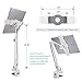 AboveTEK iPad Desk Mount, Multi-Angle Adjustable Tablet Clamp Holder, 360° Swivel Arm Aluminum Tablets Stand, Fits 4