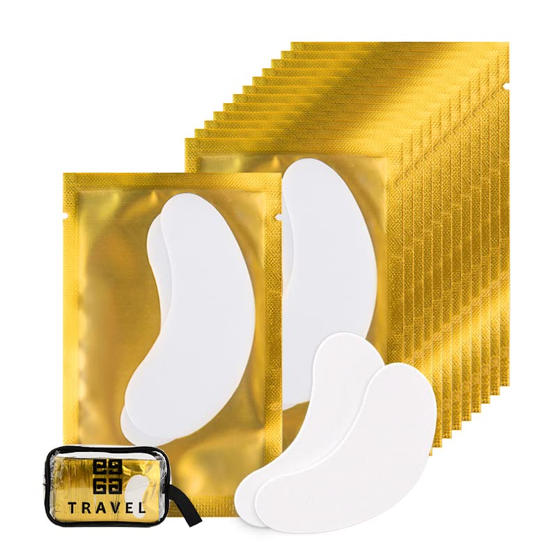 250 Pairs Eye Pads for Eyelash Extension Eyelash Pads Eye Pads Eyelash Eye Patches Eyelash Extension Pad Accessories Under Eye Pads for Eyelash Extensions Good Stay Lunamoon (Gold250)