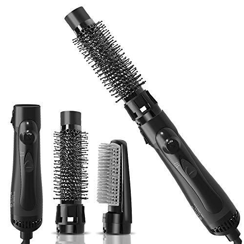 Upgrade Hair Dryer Brush Styler and Volumizer,Lightweight 3 in 1 Ionic Hot Air Brush with 2 Styling Attachments, Blow Dryer Brush, Hair Curler,Straightener and Styler for All Hair Types