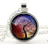 Silver Charm & Chain- Tree of Life Necklace Pendant - Gifts for Her Mum Girls