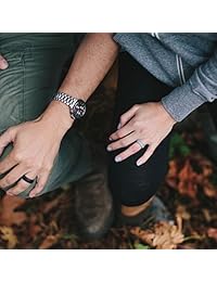 luckybay Anillo de boda de silicona para hombres de las mujeres fino anillo de goma bandas de boda 4 de silicona paquetes negro gris oscuro se marchitan verde azulado