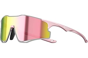 SCVCN 21.9g Ultra-Light Color & Photochromic Trail Running Sunglasses for Men Women - UV400 Protection Semi-Mirrored PC Lens