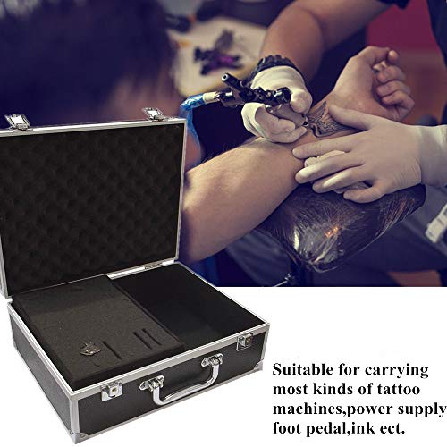 Black Tattoo Case Yuelong Tattoo Kit Box Makeup Carry Box 12.6" x 9.5
