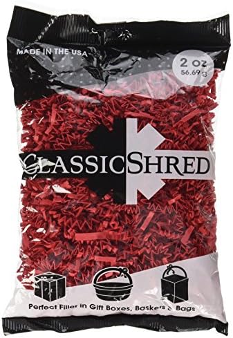SPRING-FILL Paper Shred, 2 oz, Red